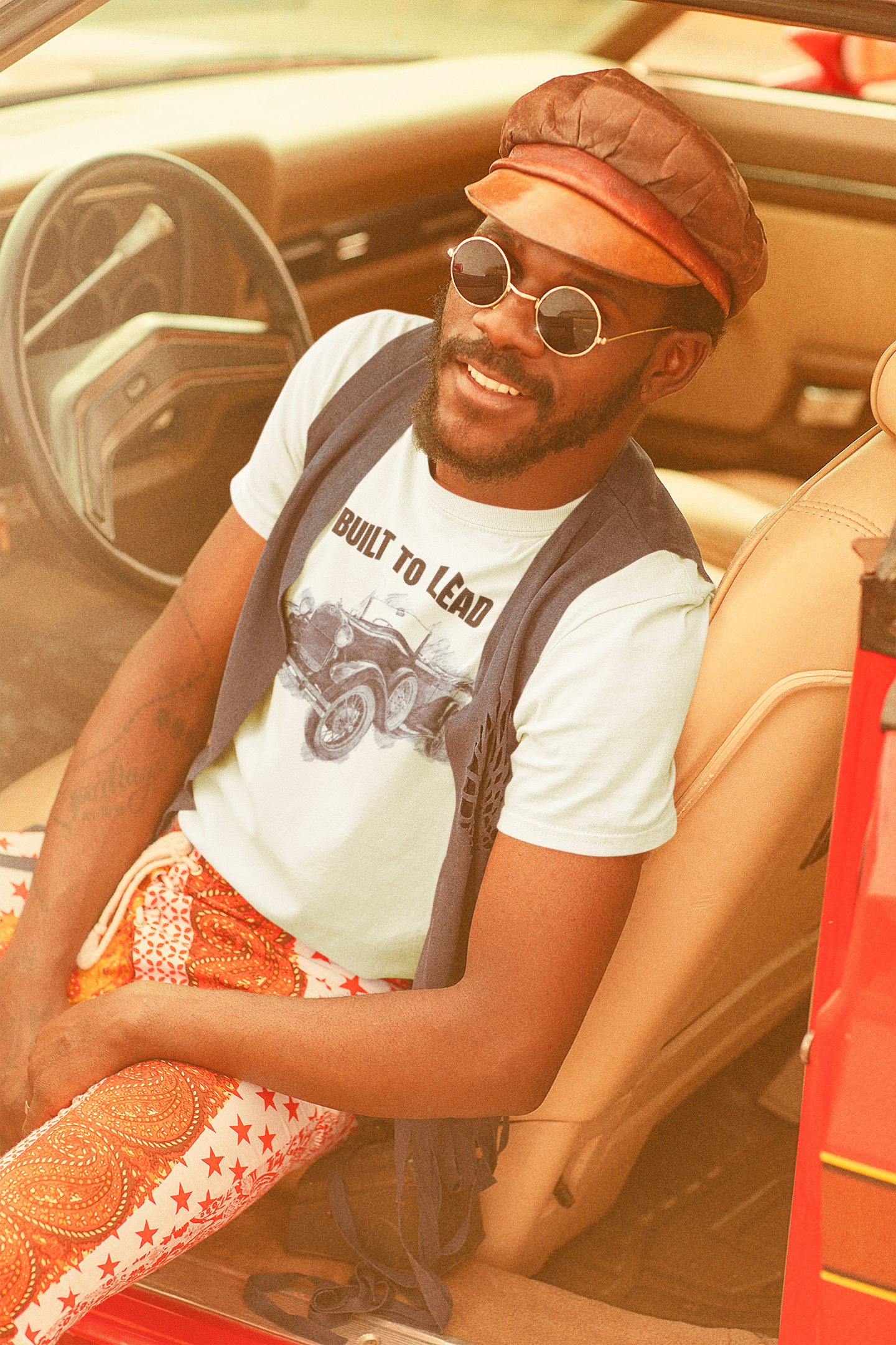 1928 Model A-Inspired Vintage Car Tee – Hand-Drawn Retro Shirt, Unisex Fit for Classic Auto Fans
