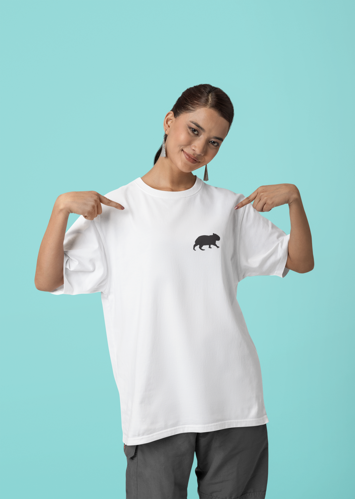 Capybara T-Shirt Guess What Capy Butt Graphic Tee Funny Animal Shirt Cute Capybara Shirt for Teens and Adults