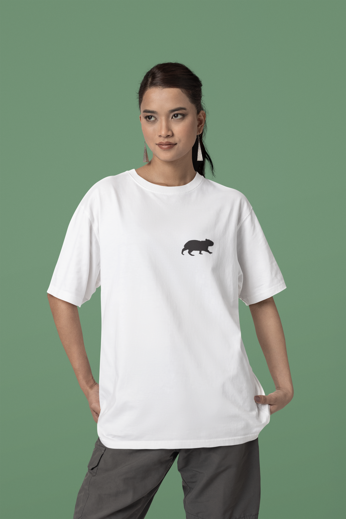Capybara T-Shirt Guess What Capy Butt Graphic Tee Funny Animal Shirt Cute Capybara Shirt for Teens and Adults