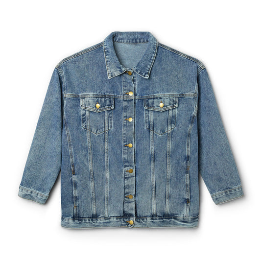 Women's Denim Jacket - Treat Dealer, Casual Outerwear, Animal Lover Gift, Fall Fashion, Cute Pet Apparel, Everyday Style