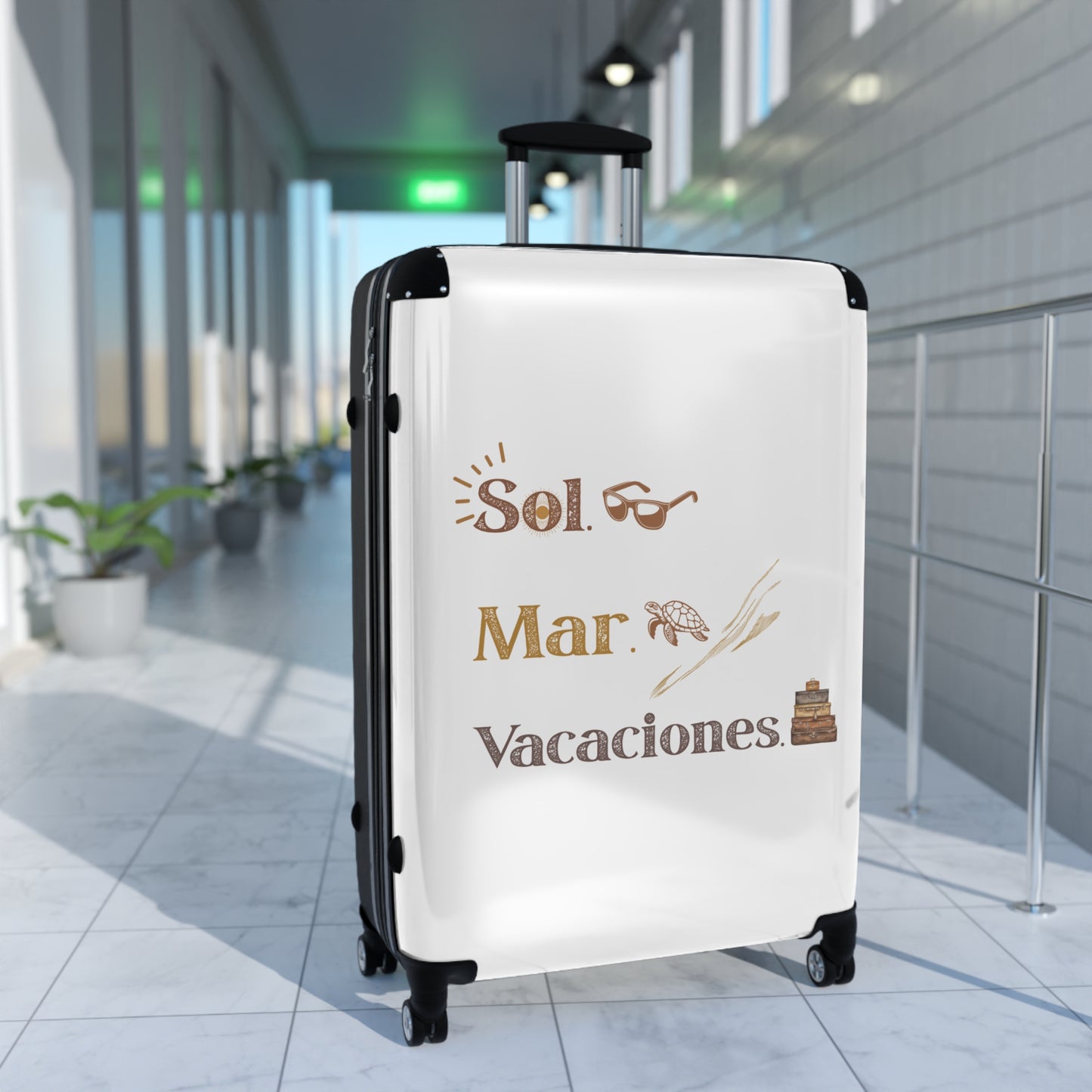 Stylish Travel Suitcase with Tropical Vibes - Perfect for Vacation Adventures!