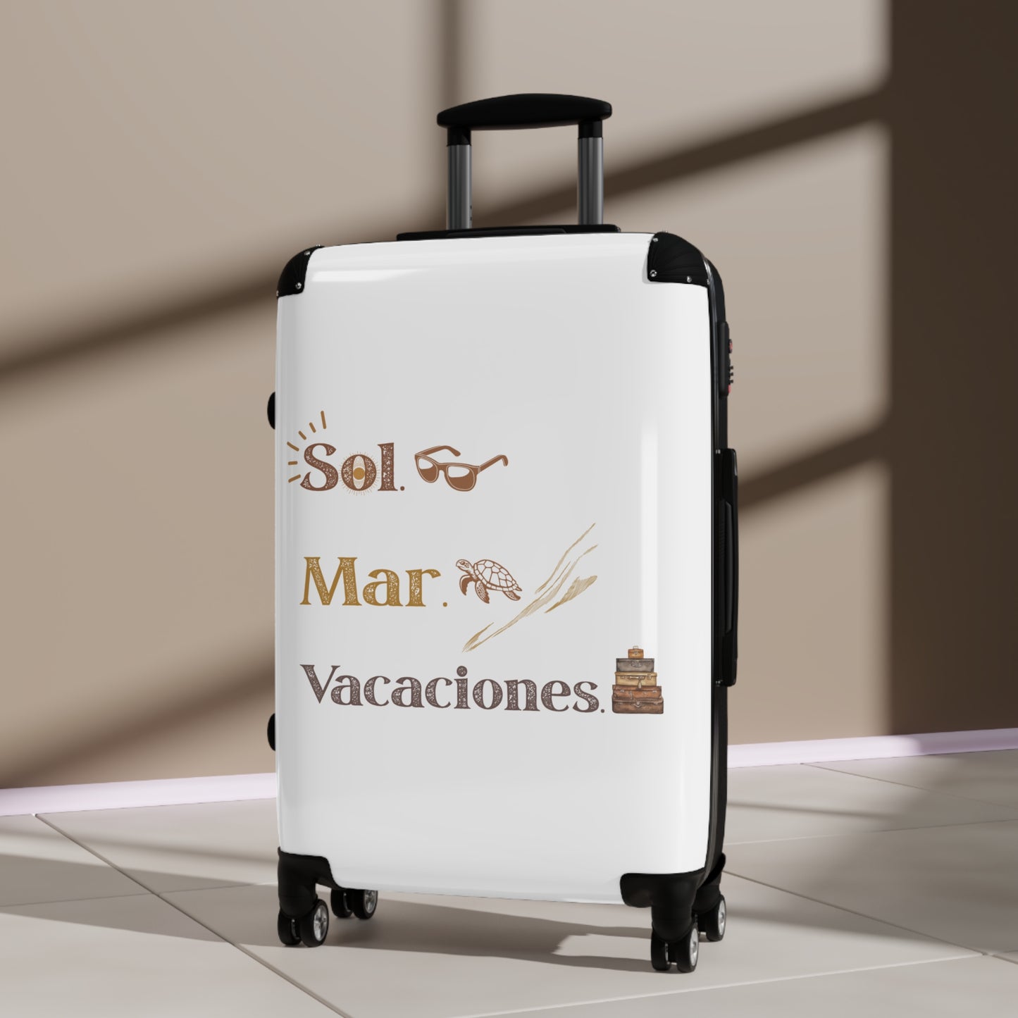 Stylish Travel Suitcase with Tropical Vibes - Perfect for Vacation Adventures!