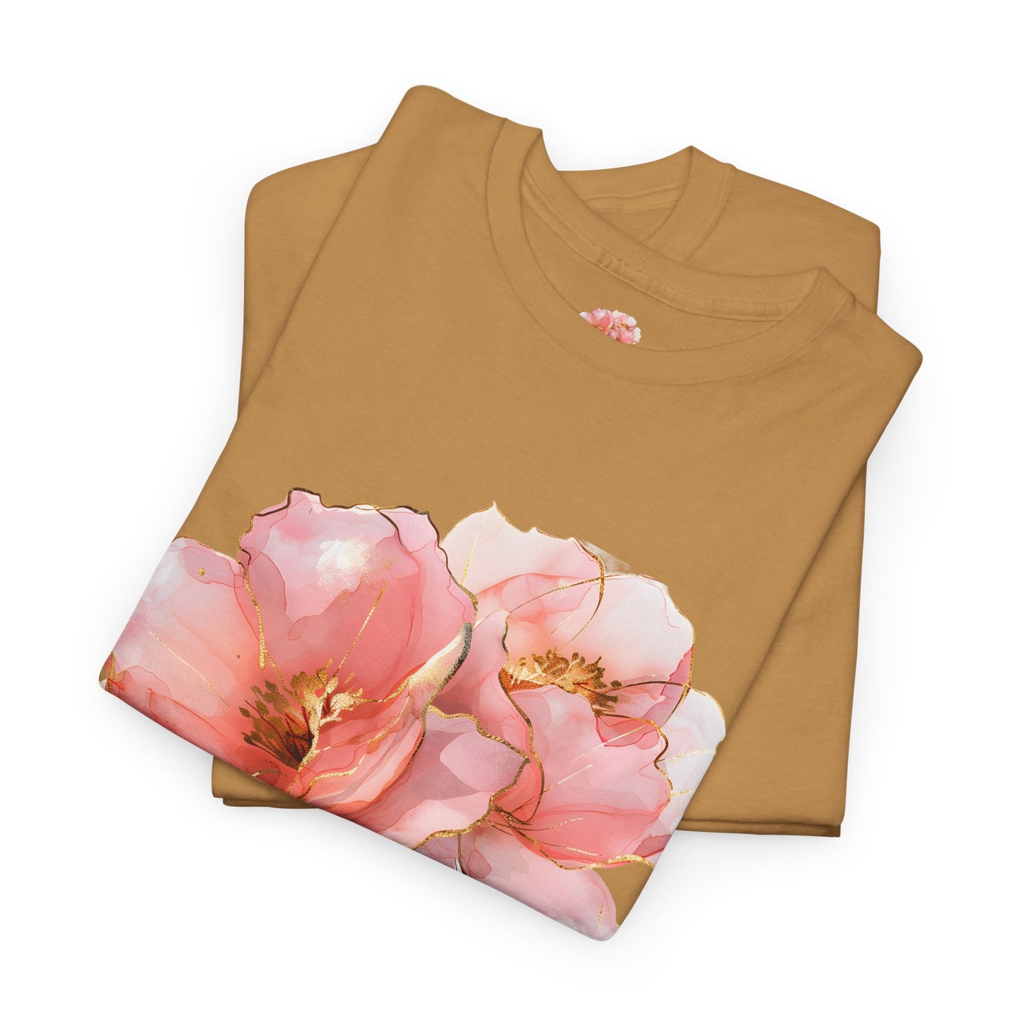Floral Unisex Heavy Cotton Tee | Cute Casual Shirt for Spring, Nature Lover Gift, Summer Outfit, Everyday Wear, Eco-Friendly Cotton Tee