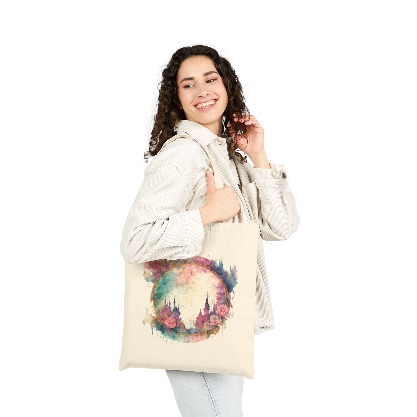 Bohemian Floral Tote Bag, Canvas Bag for Eco-Friendly Shopping, Gift for Her/Him, Beach Bag, Art Tote, Earth Day Essentials