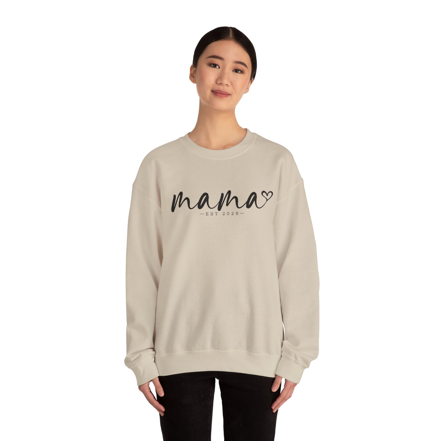Mama Love Crewneck Sweatshirt - Heavy Blend, EST 2023, Perfect for Mother's Day and Everyday Comfort / Customisable