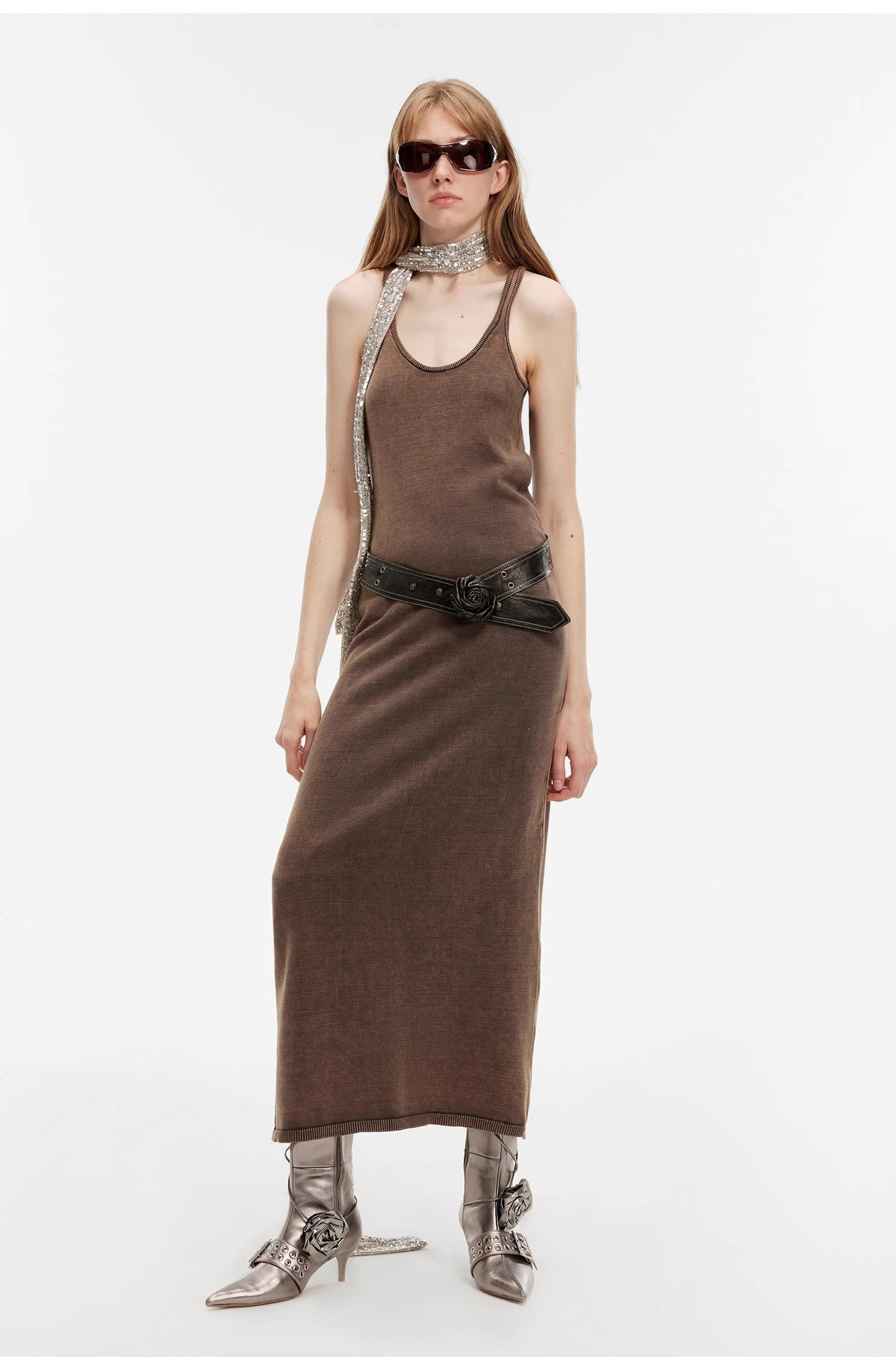 "Cool Girl Recipe" Distressed Vest Dress – Luxury Ferment-Washed Style