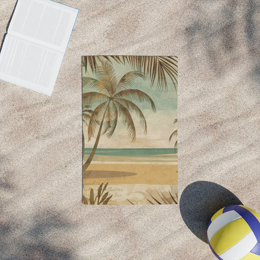 Tropical Oasis Beach  Vintage Towels - Perfect for Summer Vacations & Beach Days