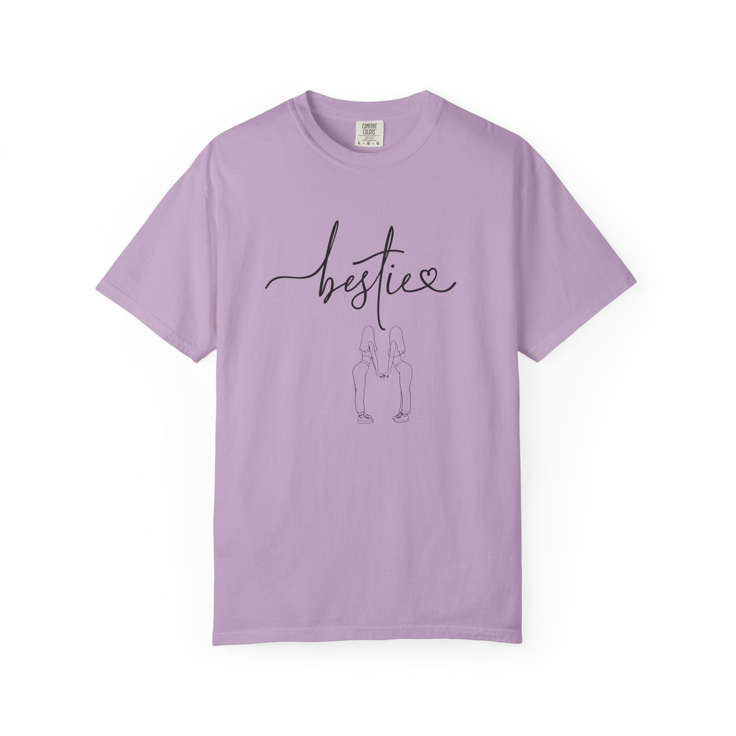 Bestie Nutrition Facts T-Shirt – Cute Work Bestie Gift for Her, Funny Best Friend Shirt, Double-Sided Graphic Tee, Unisex Comfort Fit