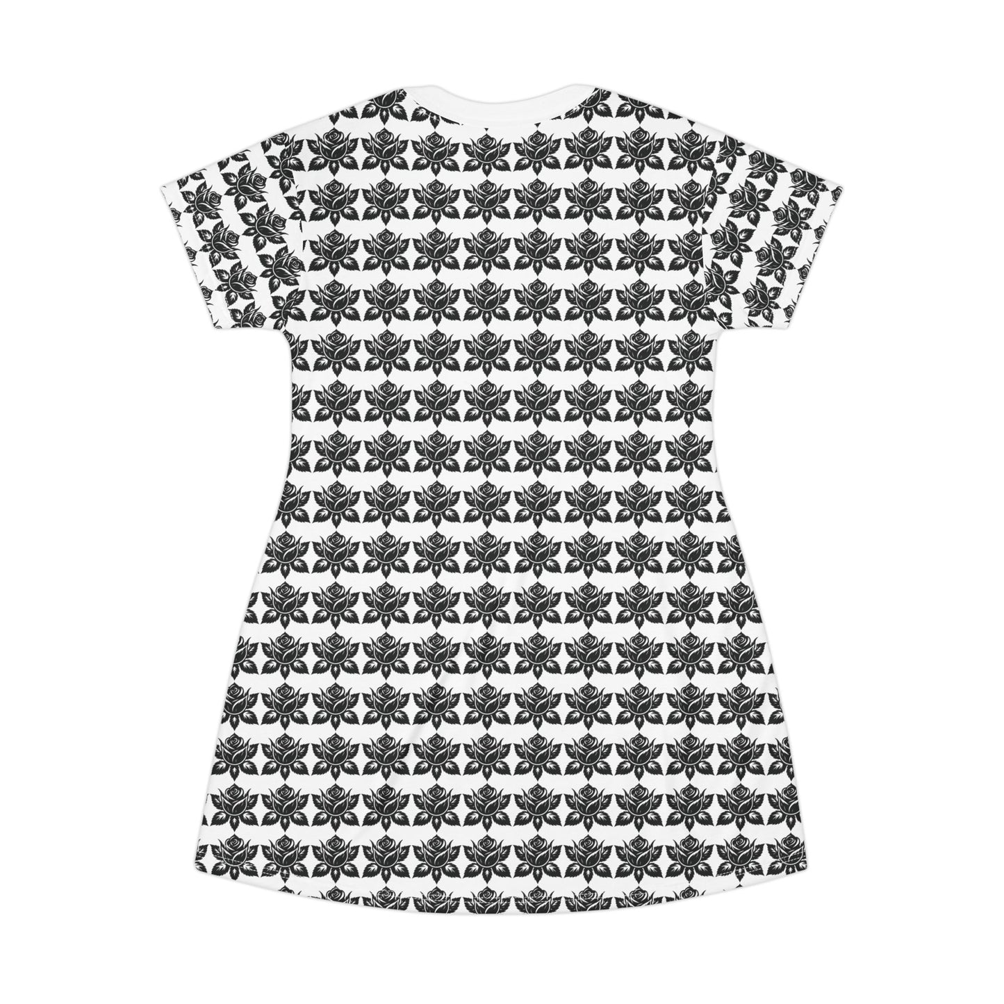 Floral Pattern T-Shirt Dress - Casual Chic for Spring & Summer