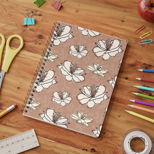 Floral Wirobound A5 Notebook - Softcover Journal for Creative Minds