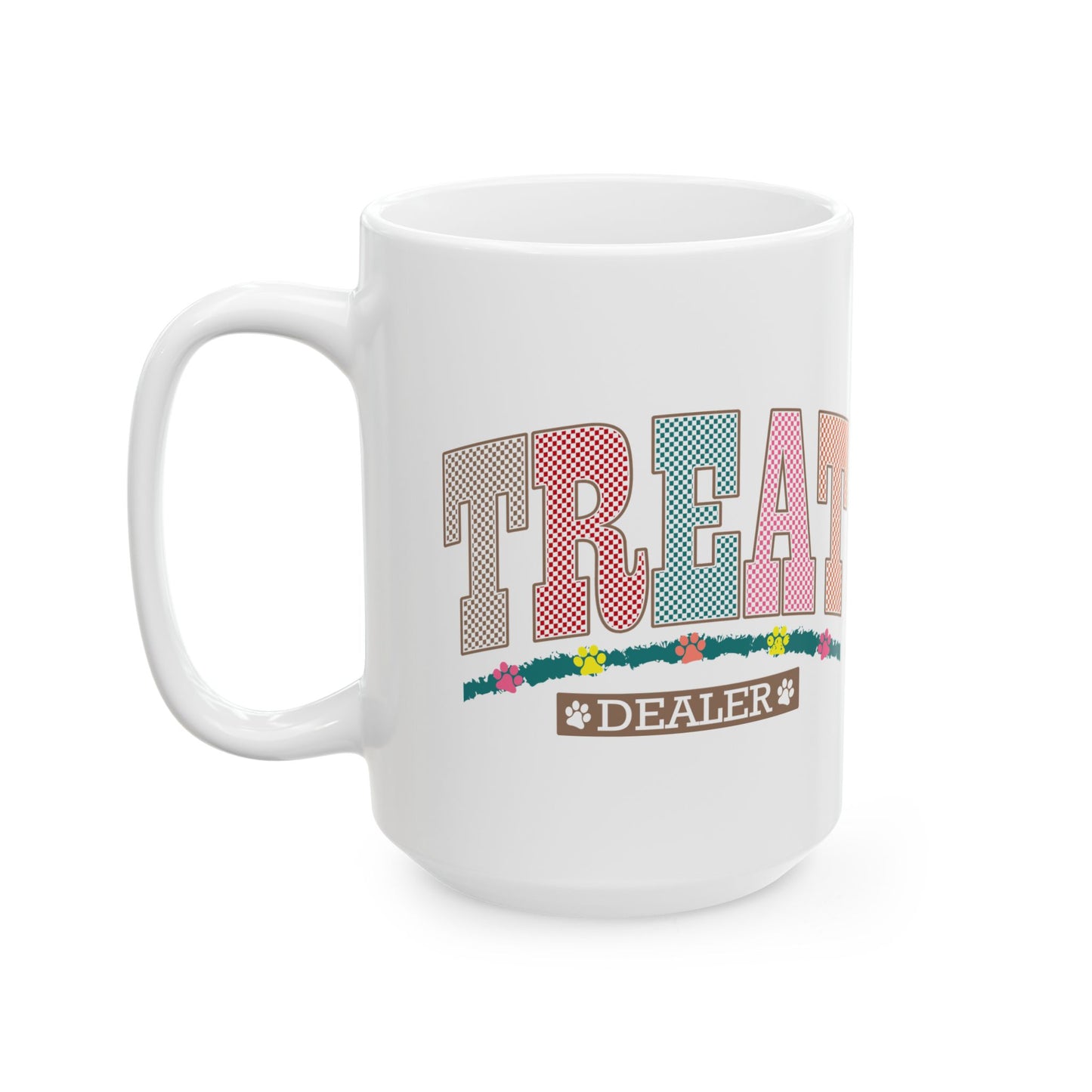 Great Treats Ceramic Coffee Mug - Fun Floral Design (11oz & 15oz)