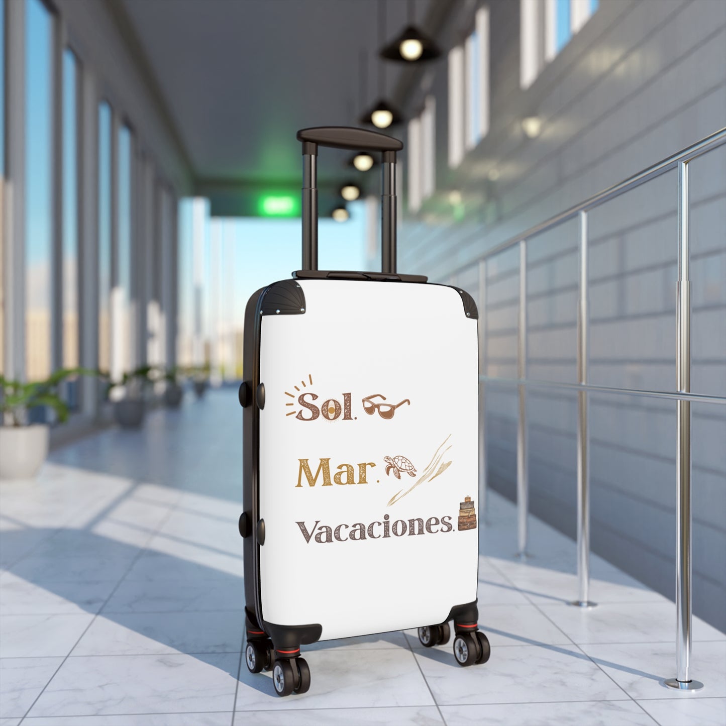 Stylish Travel Suitcase with Tropical Vibes - Perfect for Vacation Adventures!