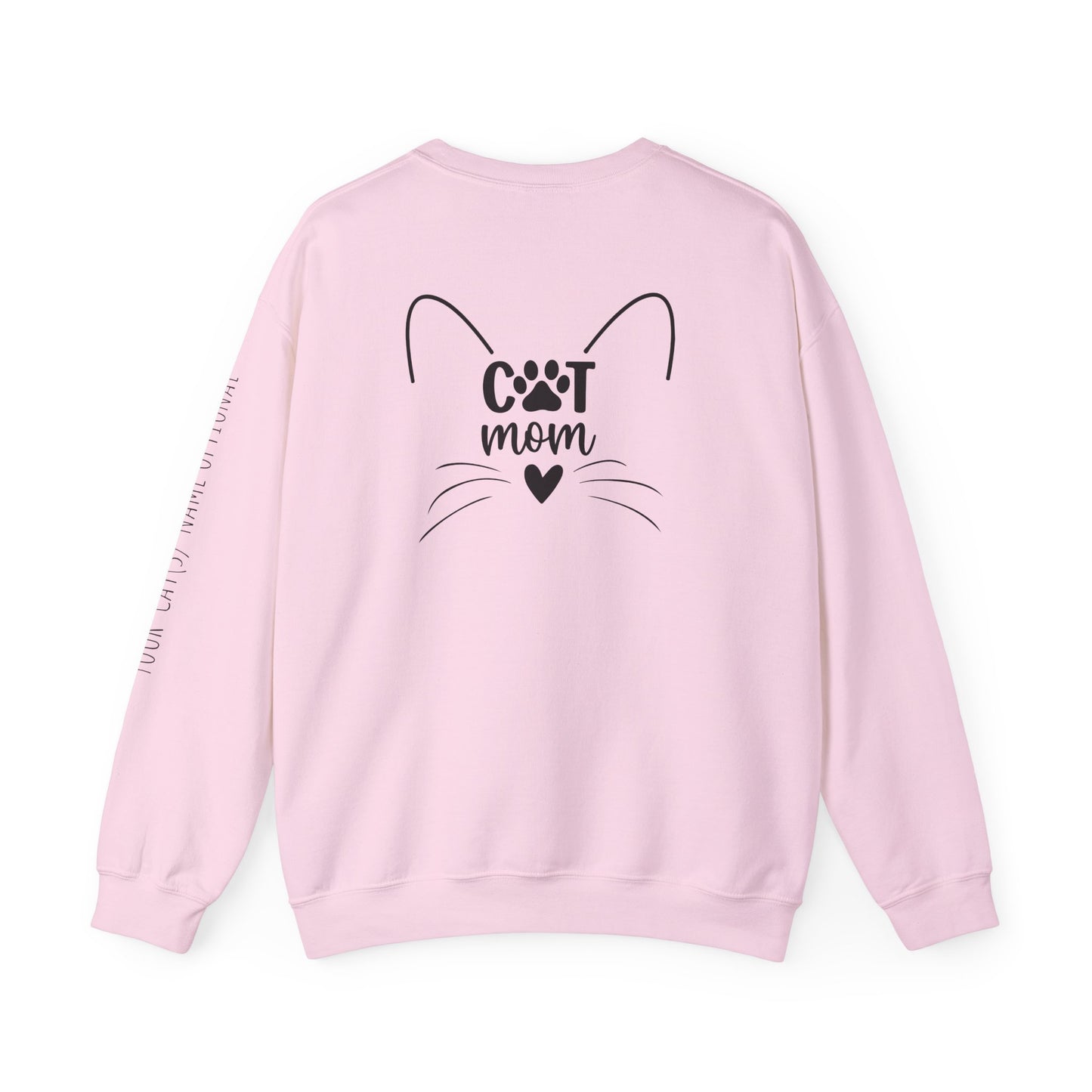 Funny Cat Mom Sweatshirt – “Hang On, Let Me Overthing This”, Personalized Cat Name Sleeve | Cozy Women’s Crewneck