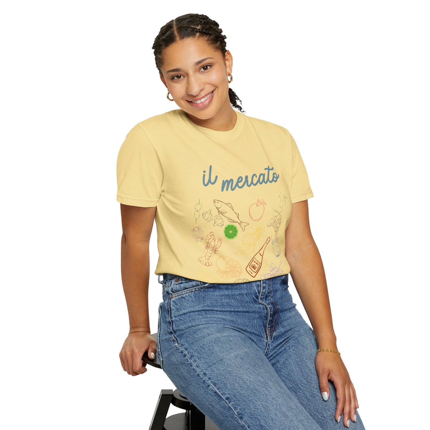 Il Mercato Garment-Dyed T-Shirt - Casual Foodie Tee