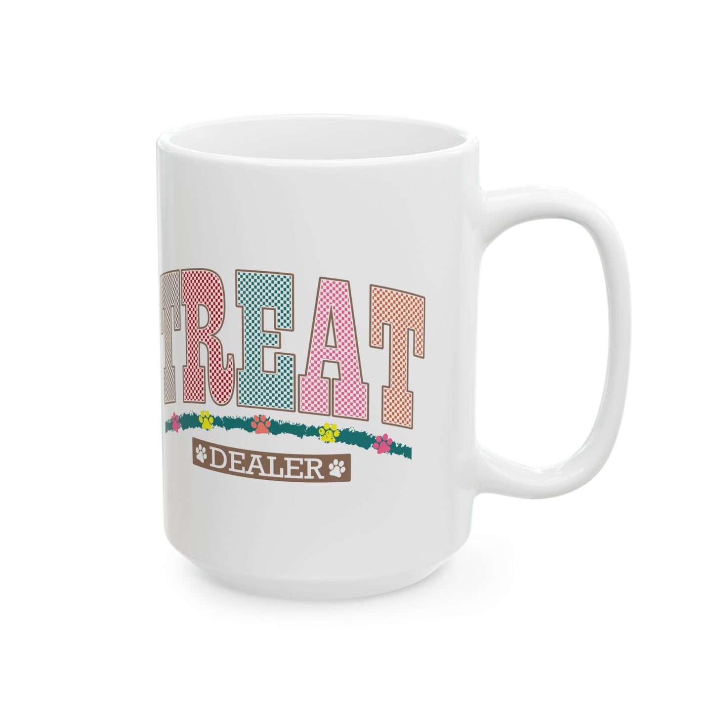 Great Treats Ceramic Coffee Mug - Fun Floral Design (11oz & 15oz)