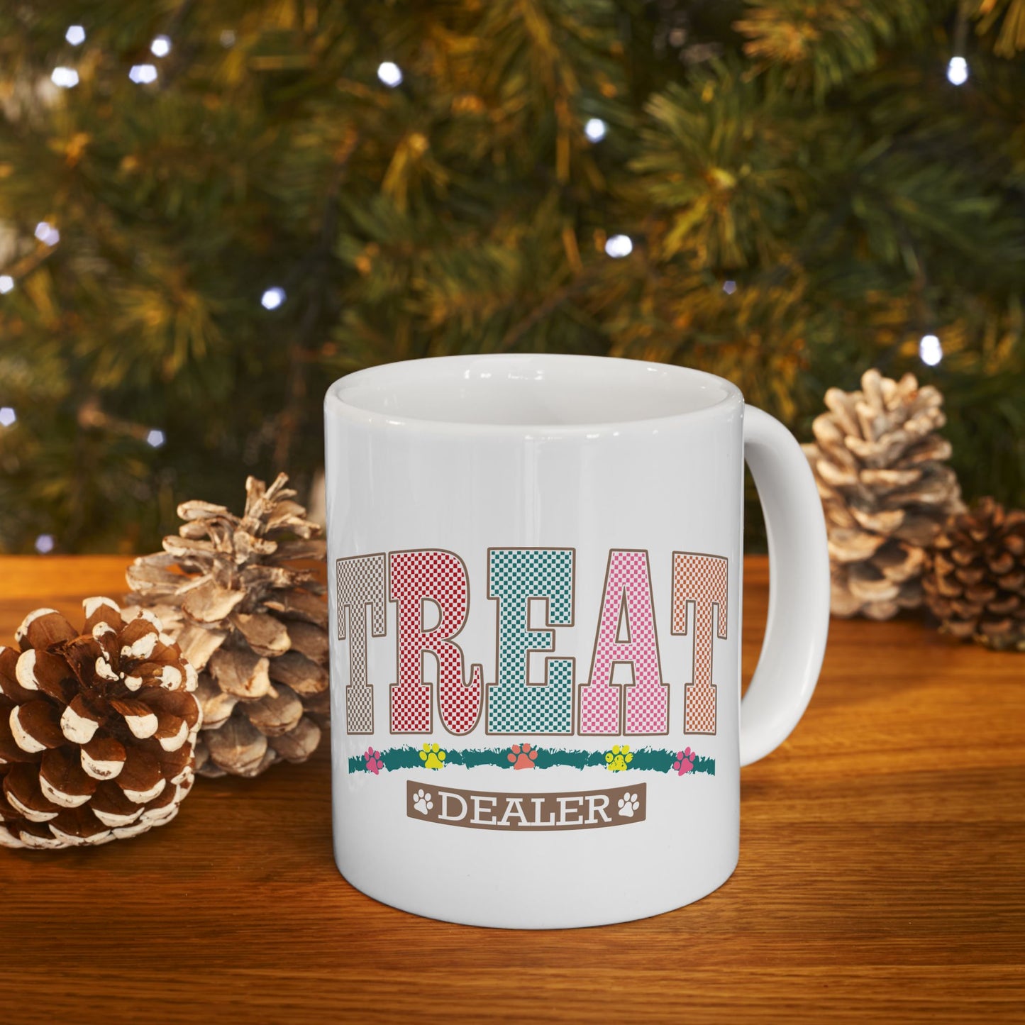 Great Treats Ceramic Coffee Mug - Fun Floral Design (11oz & 15oz)