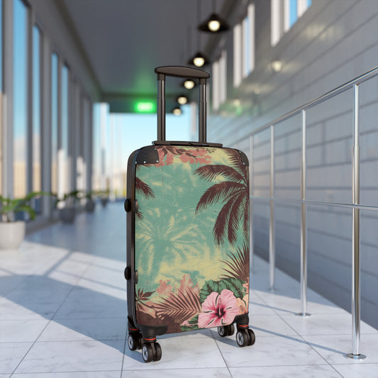 Tropical Floral Suitcase, Vacation Luggage, Travel Bag, Summer Trip Essentials, Beach Getaway Gear, Adventure Carry-On