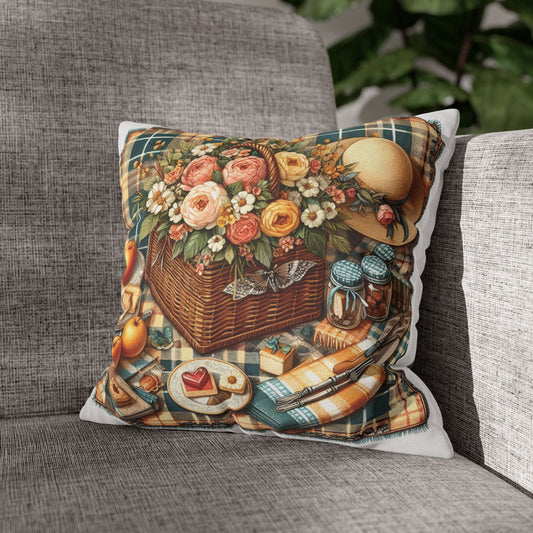 Vintage Floral Picnic Pillowcase - Cozy Home Decor for Spring & Summer
