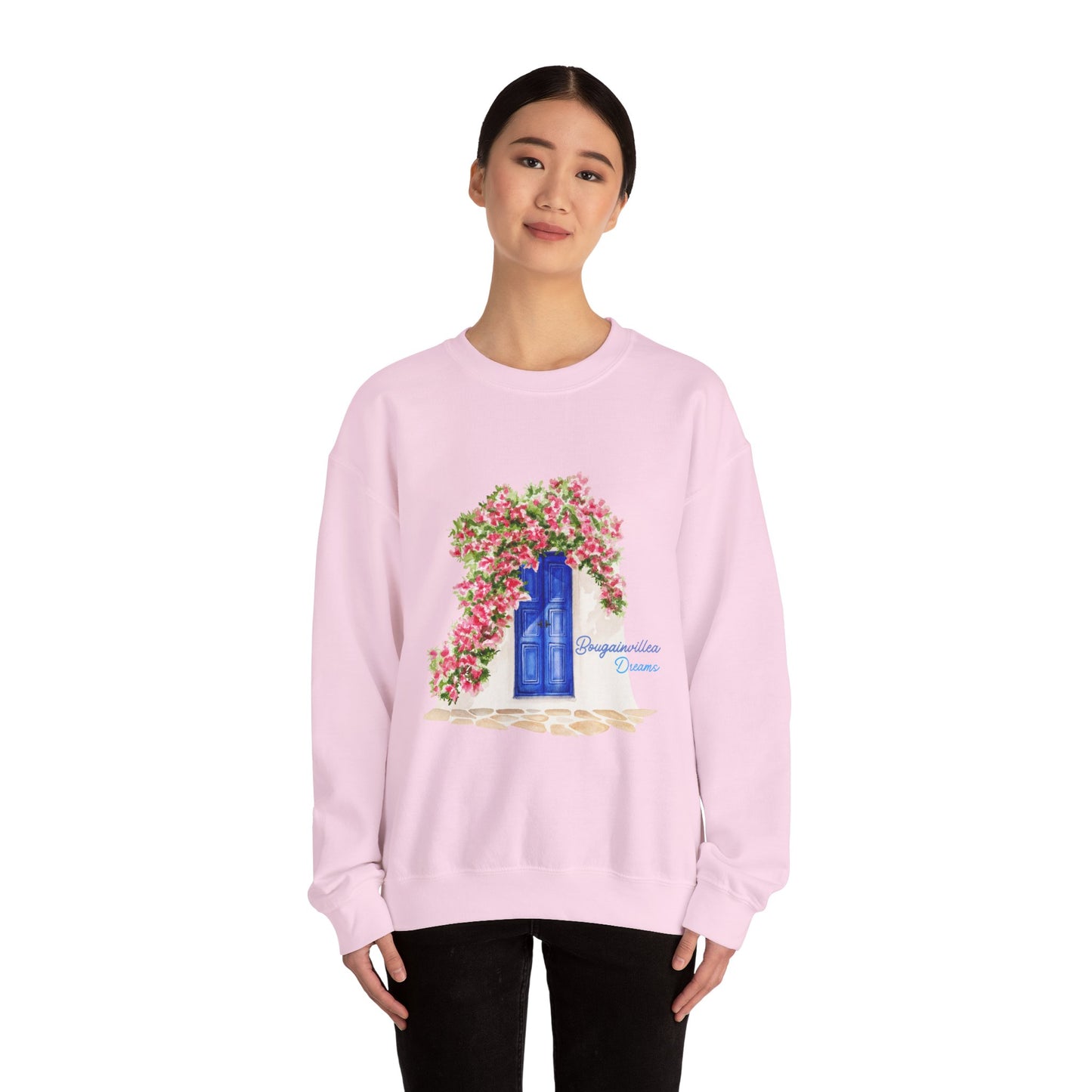 Bougainvillea Dream Sweatshirt – Cozy Girl Crewneck with Floral Design