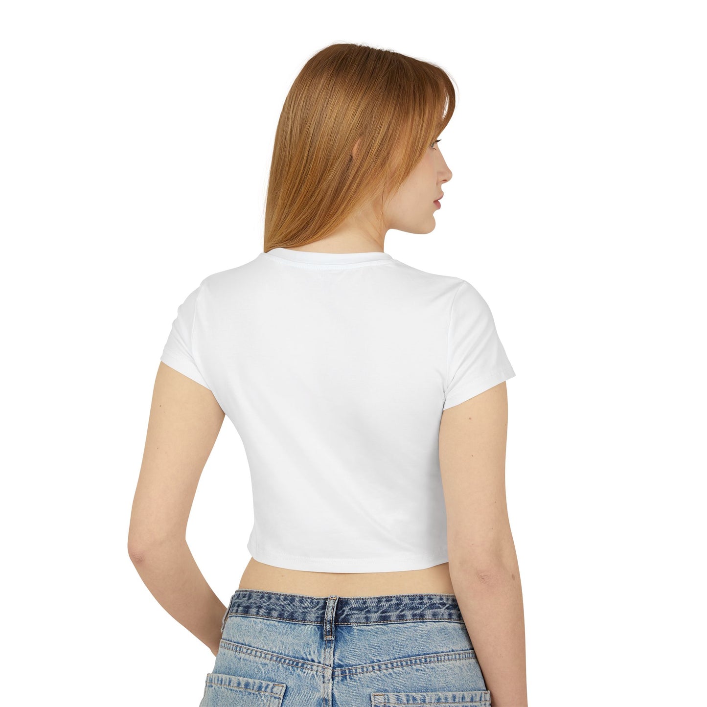 Floral Women's Baby Tee - Vintage Camellia Design