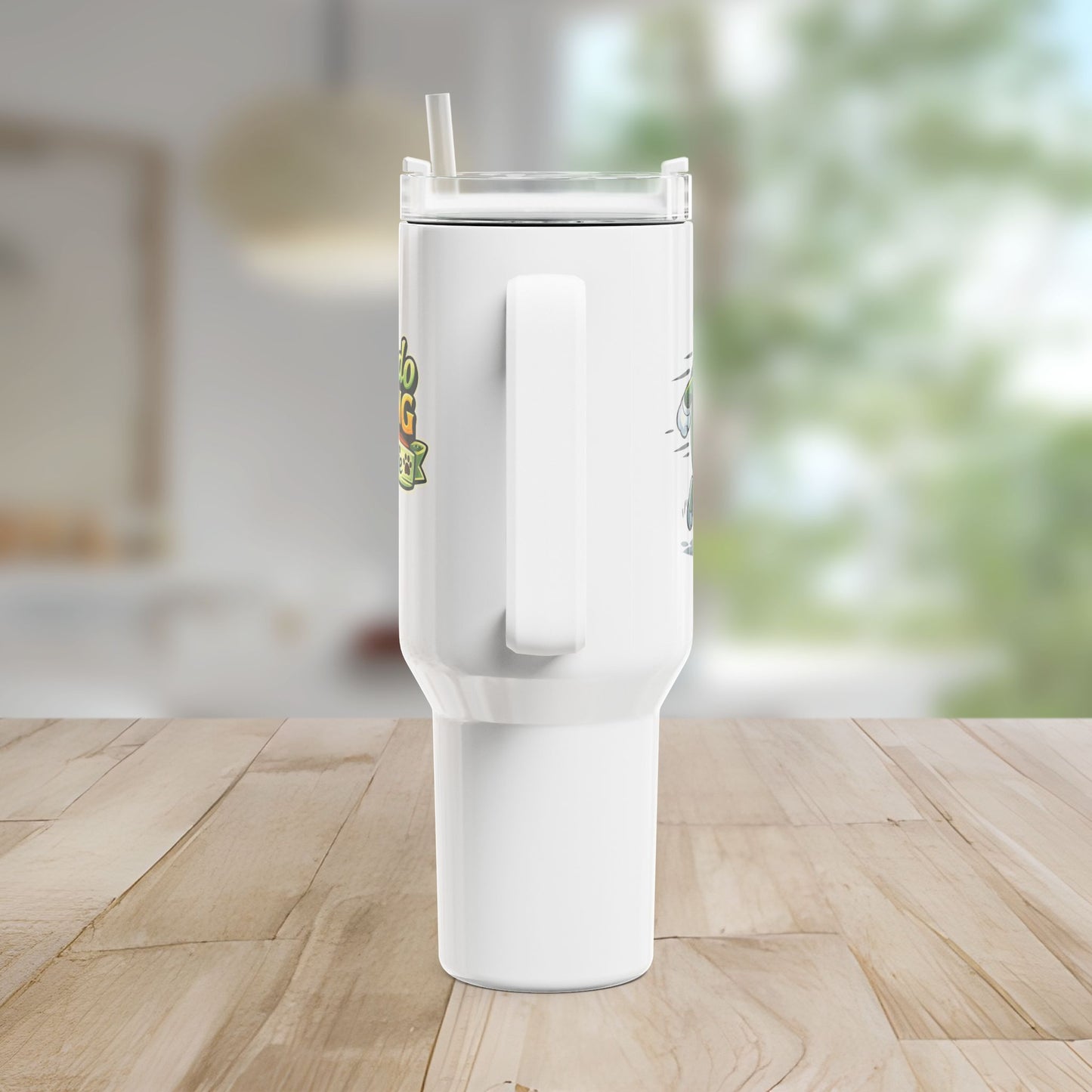 40oz Avocado Runner Tumbler – Cute Fitness Avocado Travel Mug for Vet, Animal Lovers, and Coffee Lovers