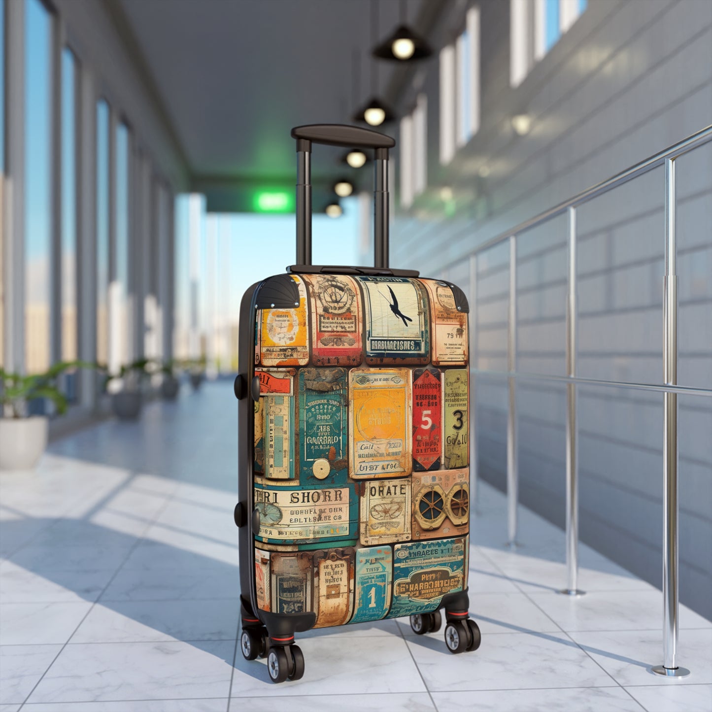 Vintage Travel Suitcase - Perfect for Adventure Lovers, Gift for Travelers, Bohemian Luggage, Unique Design, Retro Style