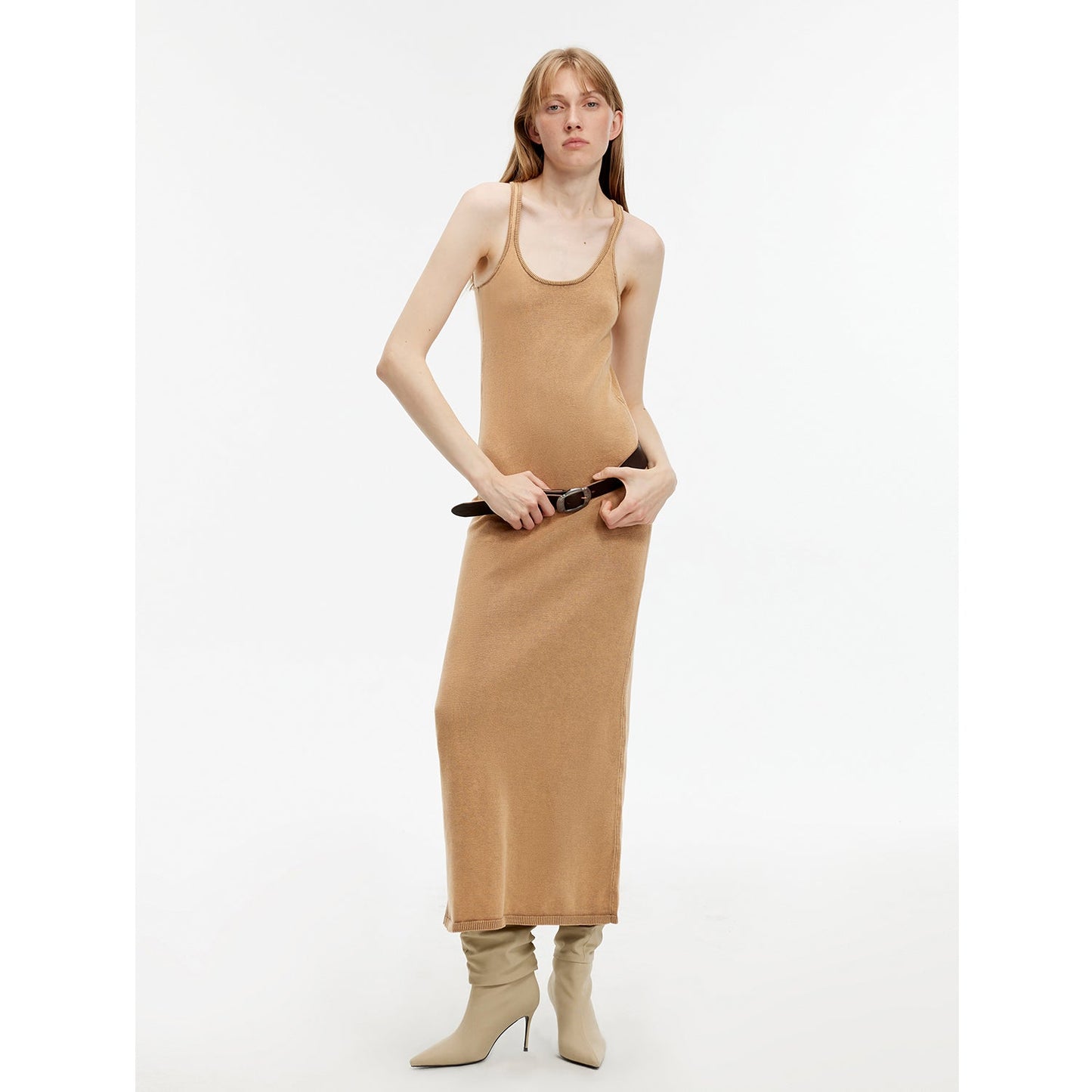 "Cool Girl Recipe" Distressed Vest Dress – Luxury Ferment-Washed Style